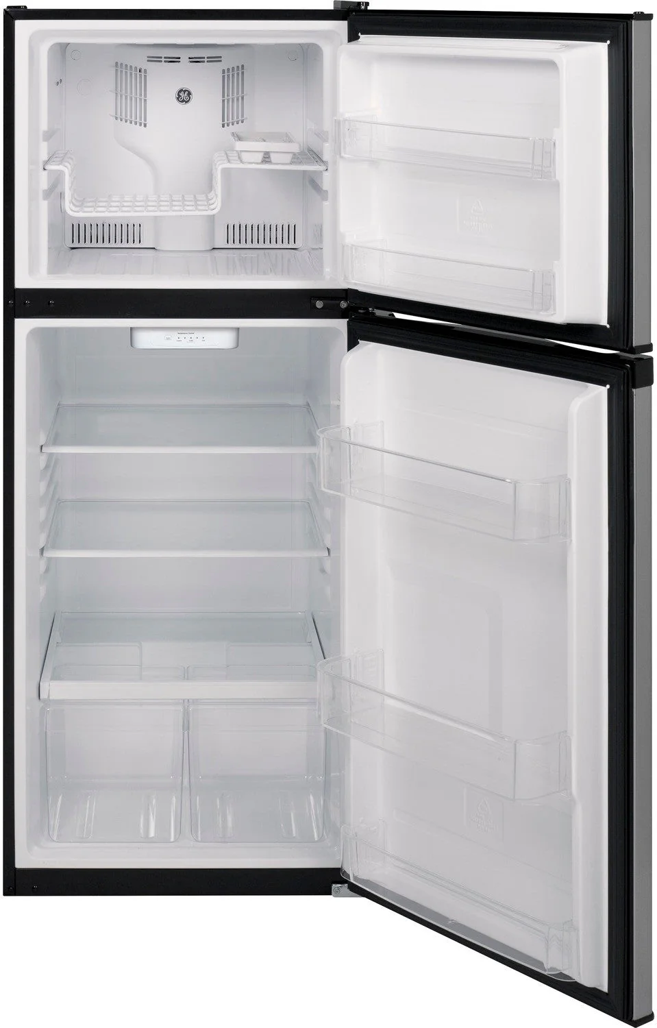 GE Stainless Steel Top-Freezer Refrigerator (11.55 Cu. Ft.) - GPE12FSKSB - Image 2