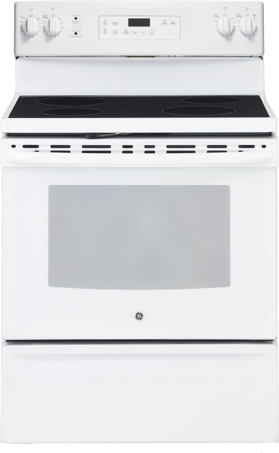 GE White Freestanding Electric Range (5.0 Cu. Ft.) - JCB630DKWW