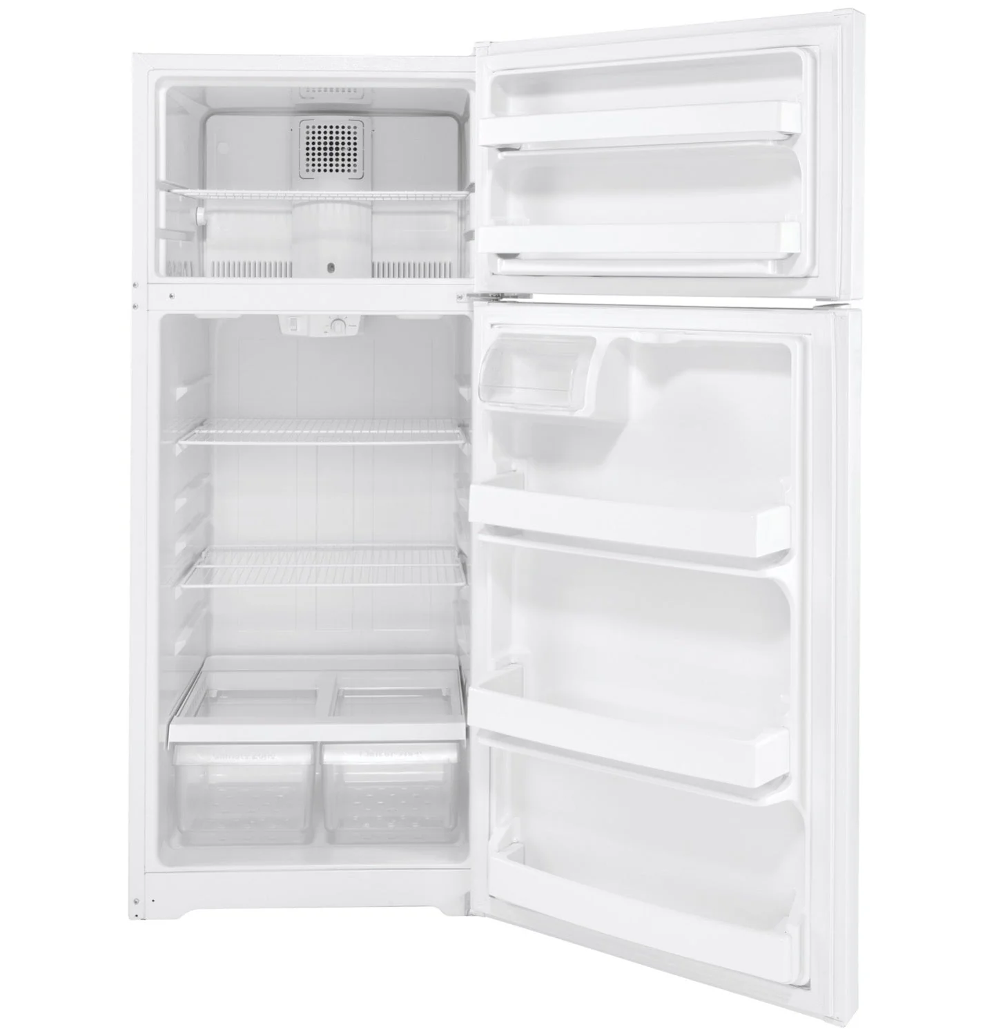 GE White Top Mount Refrigerator (17.5 Cu.Ft.) - GTE18DTNRWW - Image 2