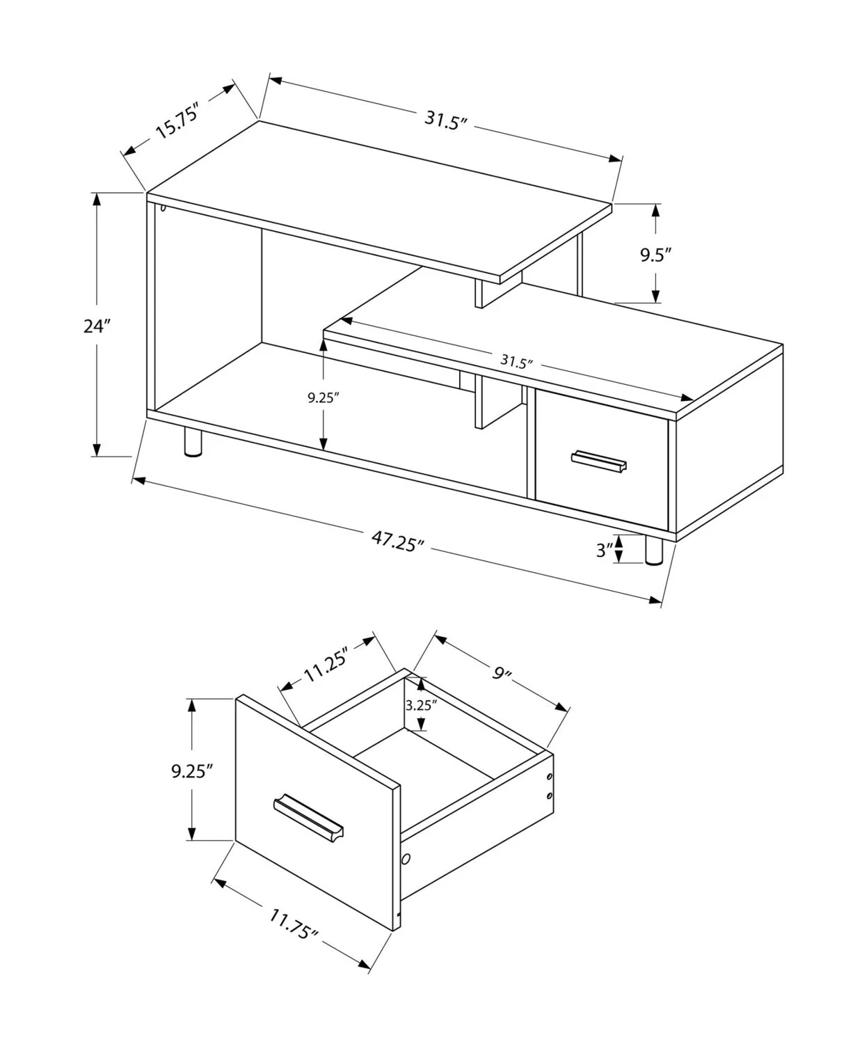 Glenridge 48" TV Stand - White - Image 4
