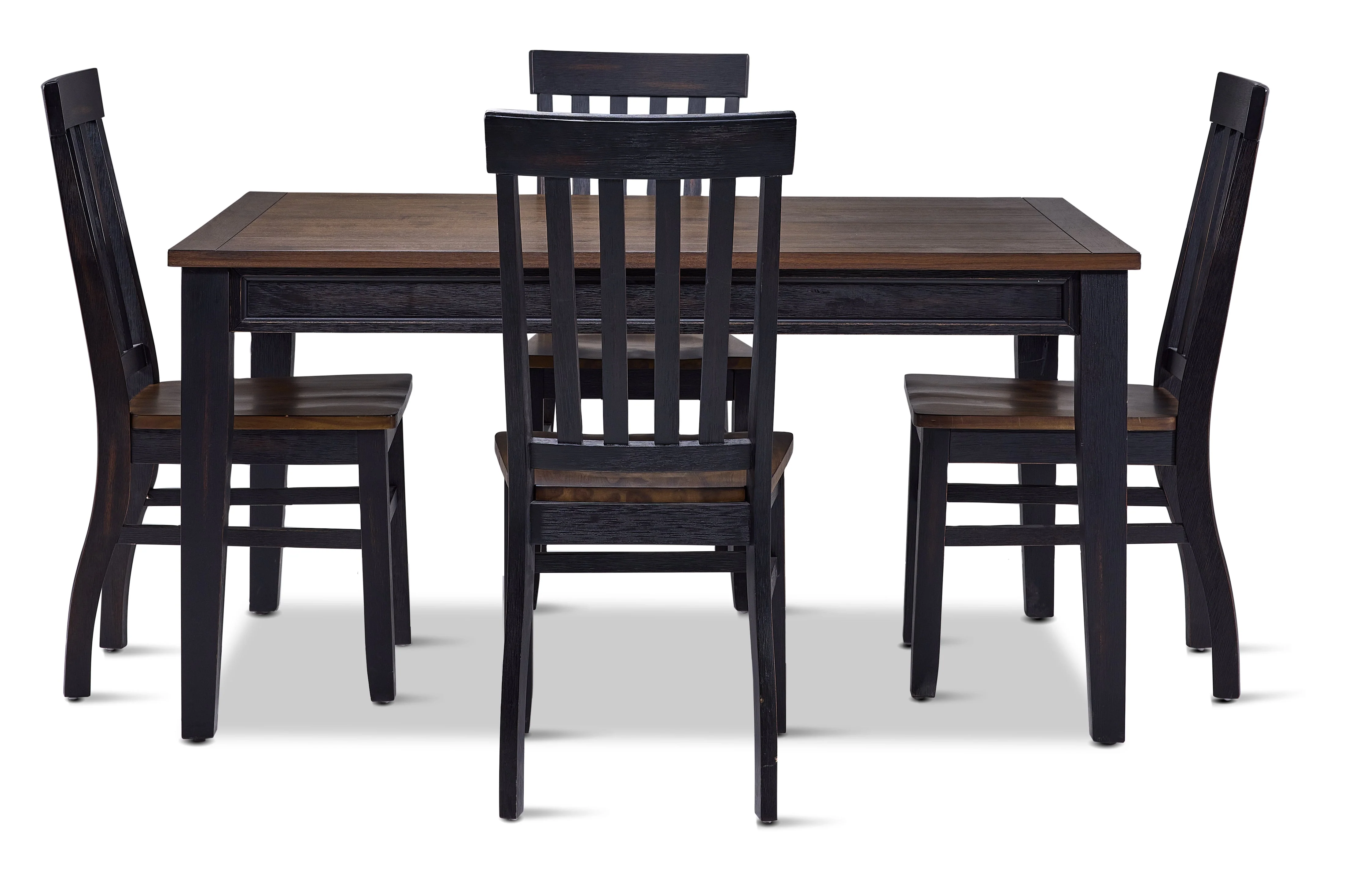 Grand Noir 5-Piece Dining Set - Ebony/Driftwood - Image 2
