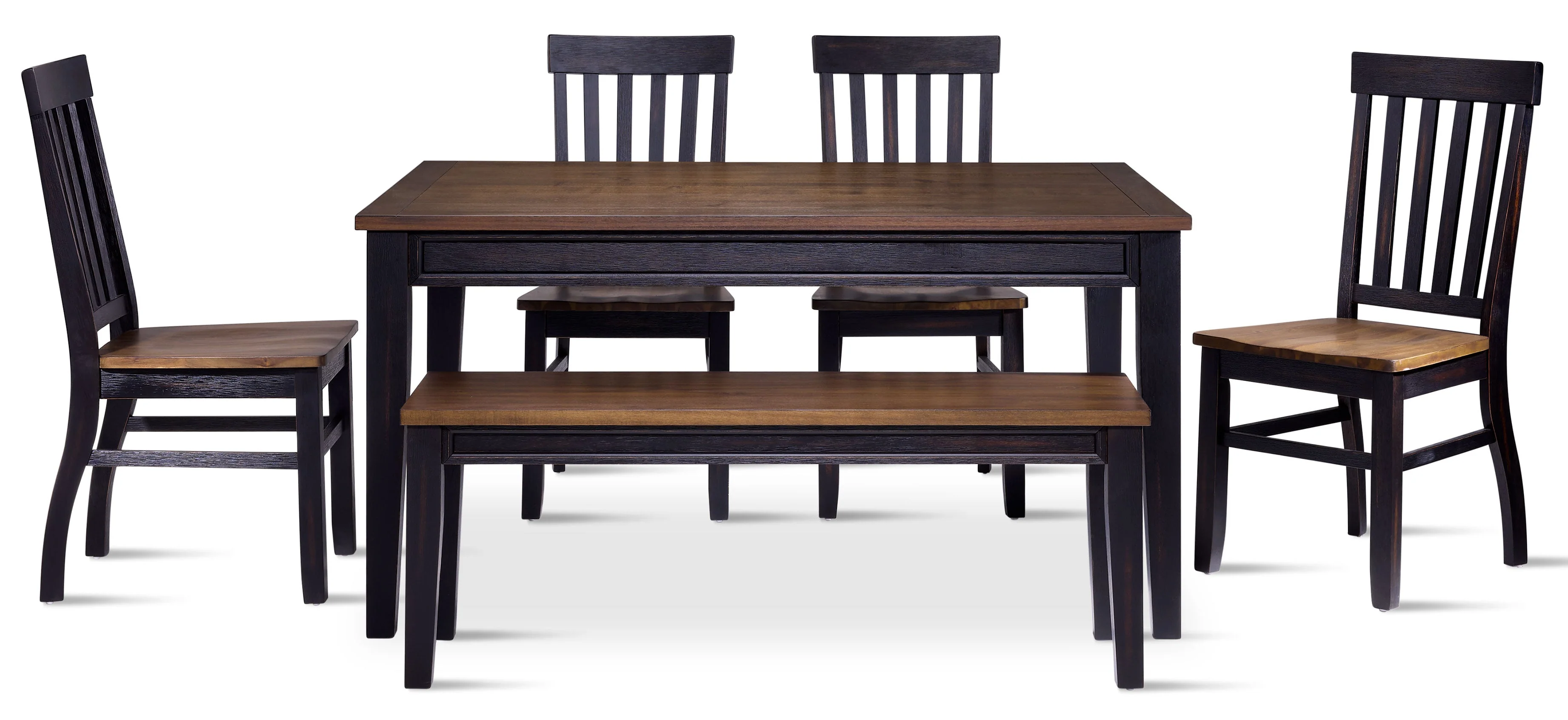 Grand Noir 6-Piece Dinette Set - Ebony/Driftwood - Image 2
