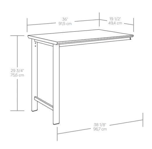 Grand Ravine Commercial Grade 35" x 20" Desk Return - Image 6