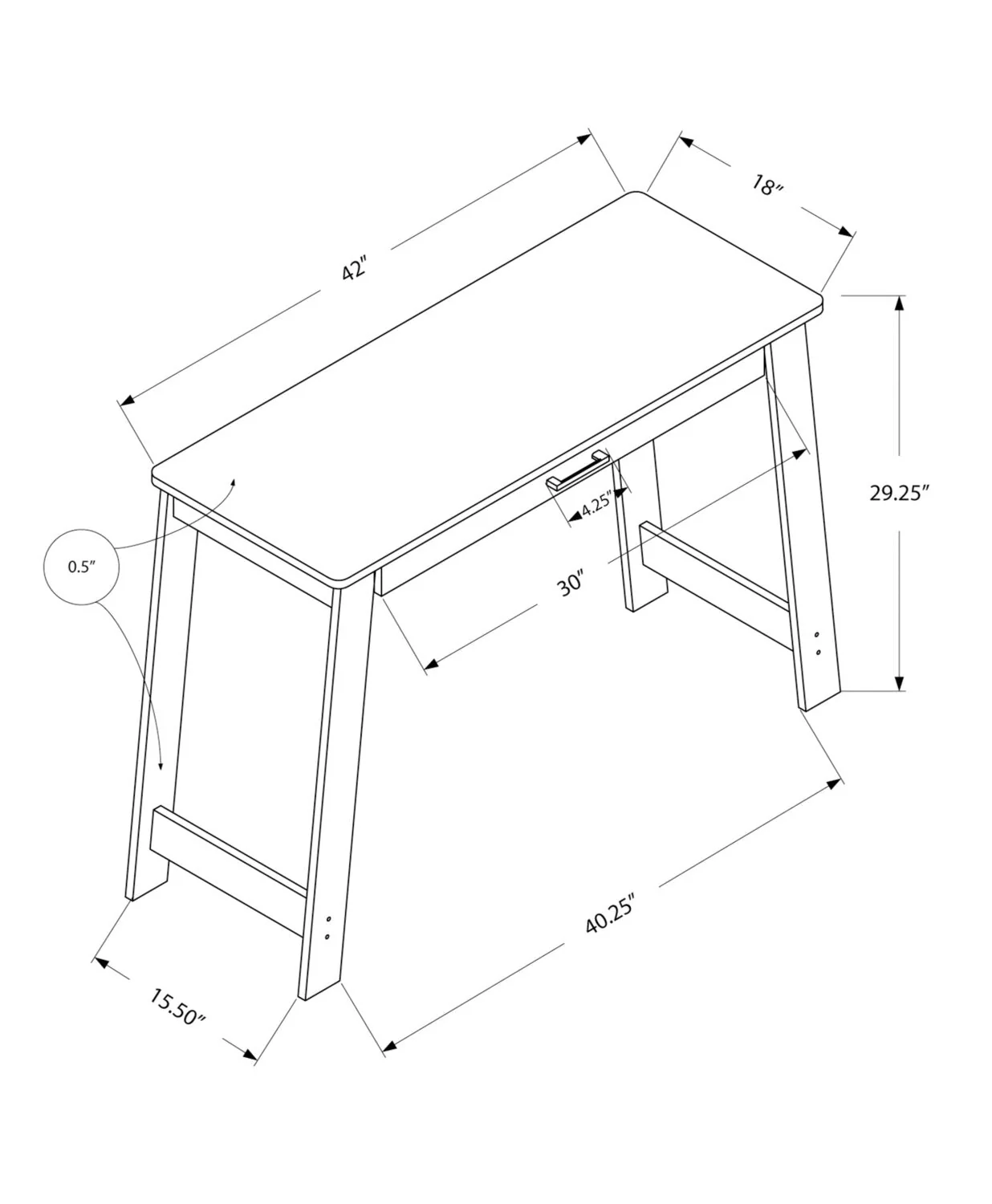 Guthrie Desk - Espresso - Image 4