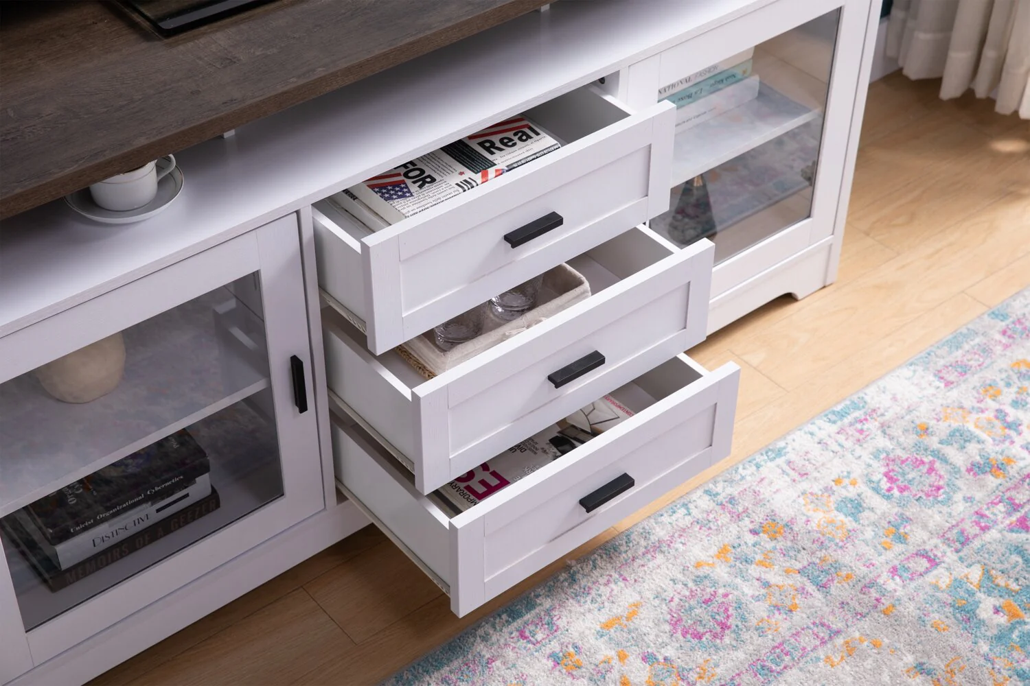 Hallett 3-Piece Entertainment Centre with 60" TV Opening - White - Image 10
