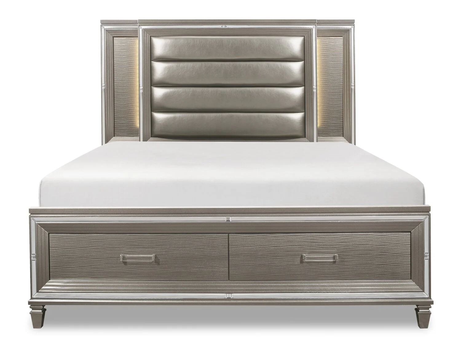 Hesperus King Storage Bed - Silver - Image 3
