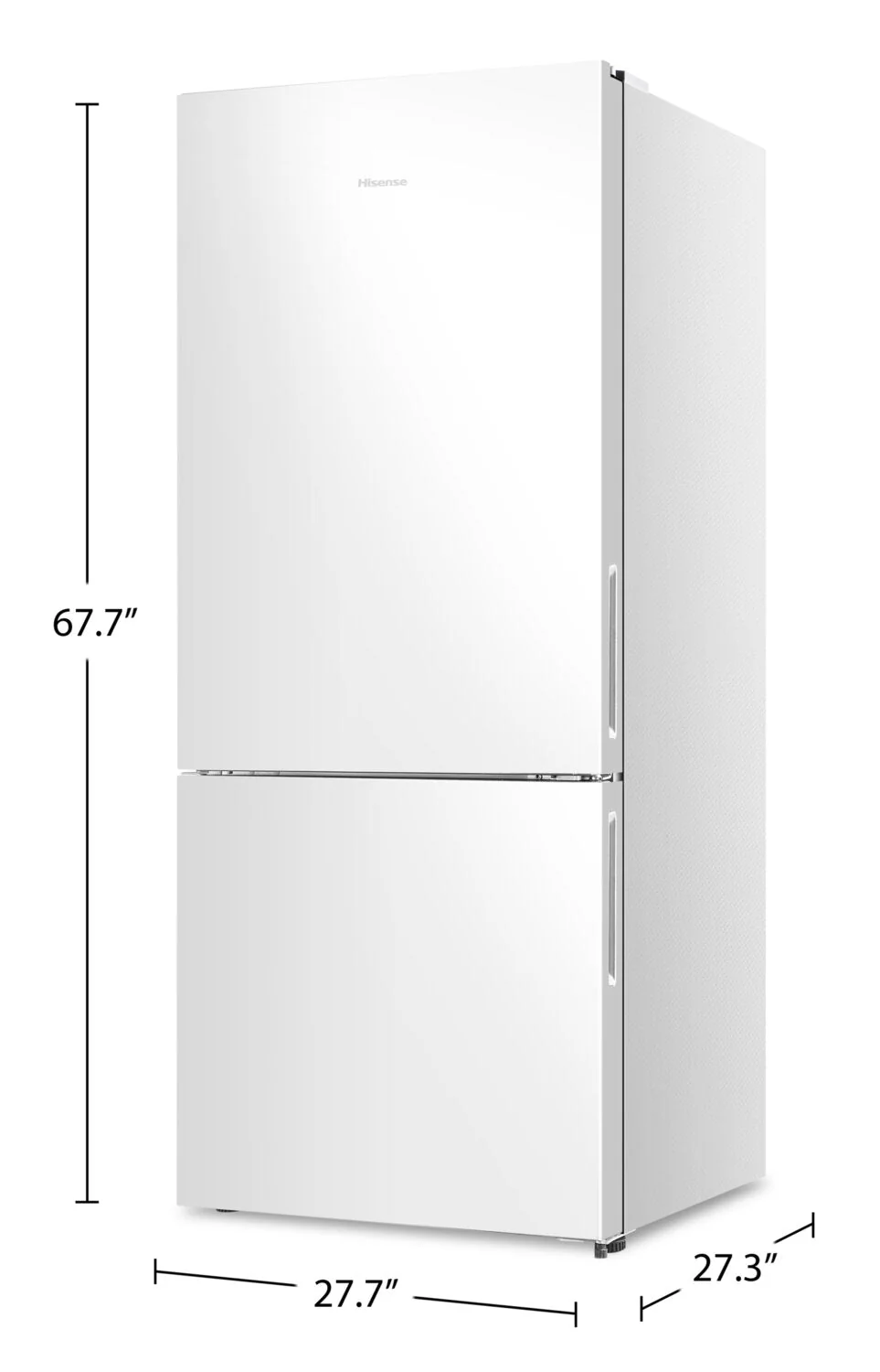 Hisense 14.7 Cu. Ft. Counter-Depth Bottom-Mount Refrigerator - RB15A2CWE - Image 9