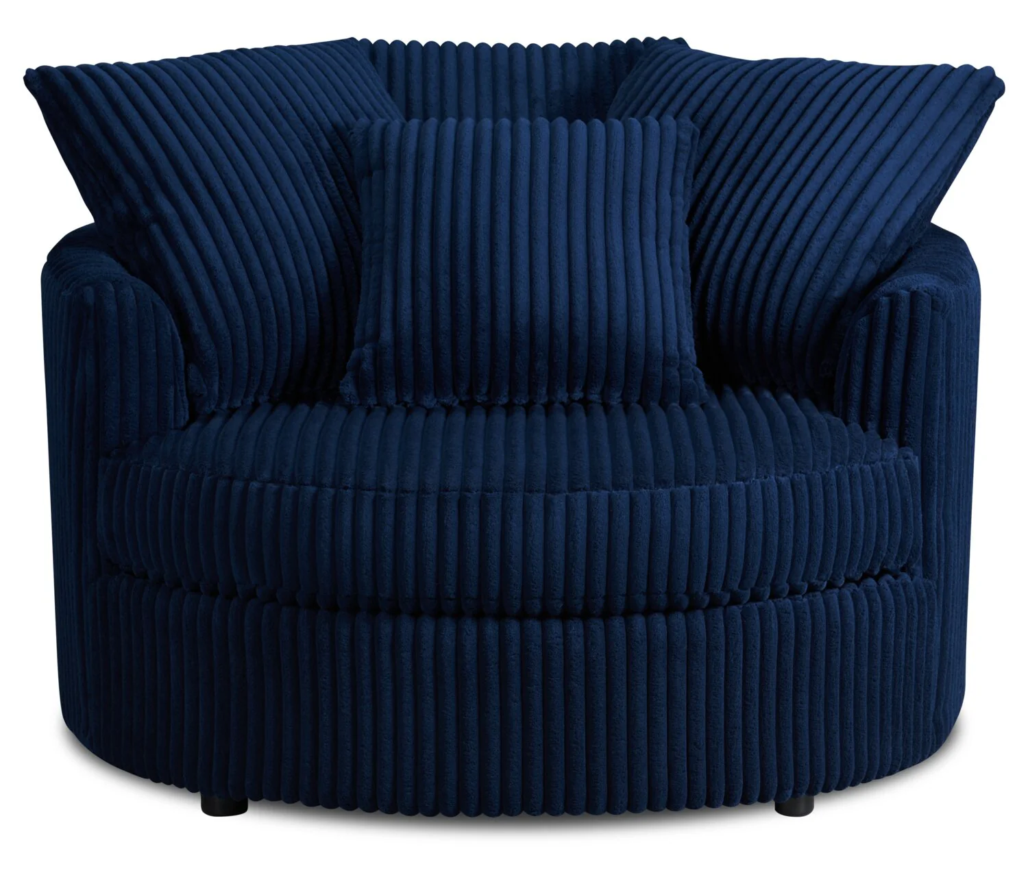 Huggins Chenille Cuddler Chair - Groove Midnight - Image 2