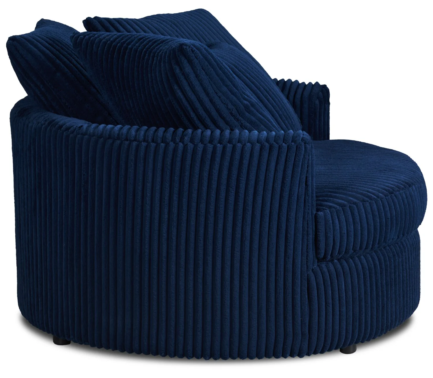 Huggins Chenille Cuddler Chair - Groove Midnight - Image 3