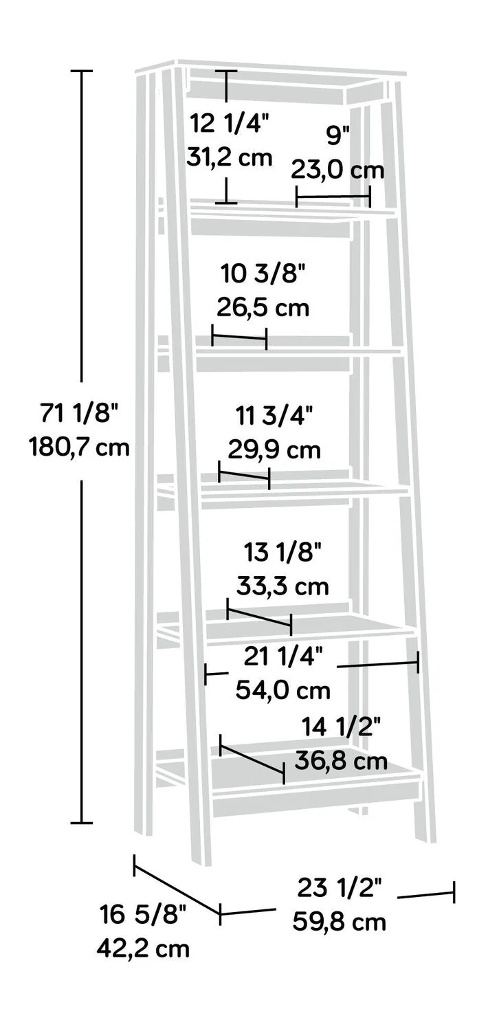 Ira Ladder Style Bookcase - Chalked Chestnut - Image 5