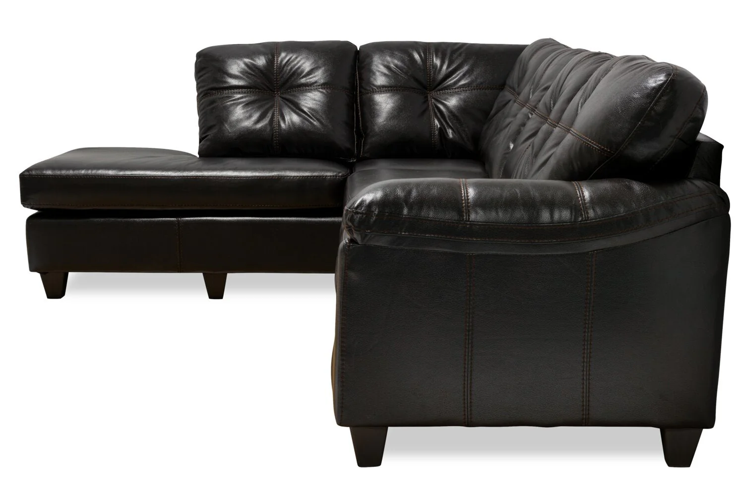Irene 2-Piece Leath-Aire Left-Facing Sectional - Blackberry - Image 3