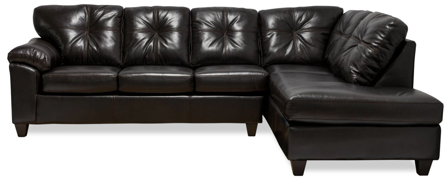 Irene 2-Piece Leath-Aire Right-Facing Sectional - Blackberry - Image 2