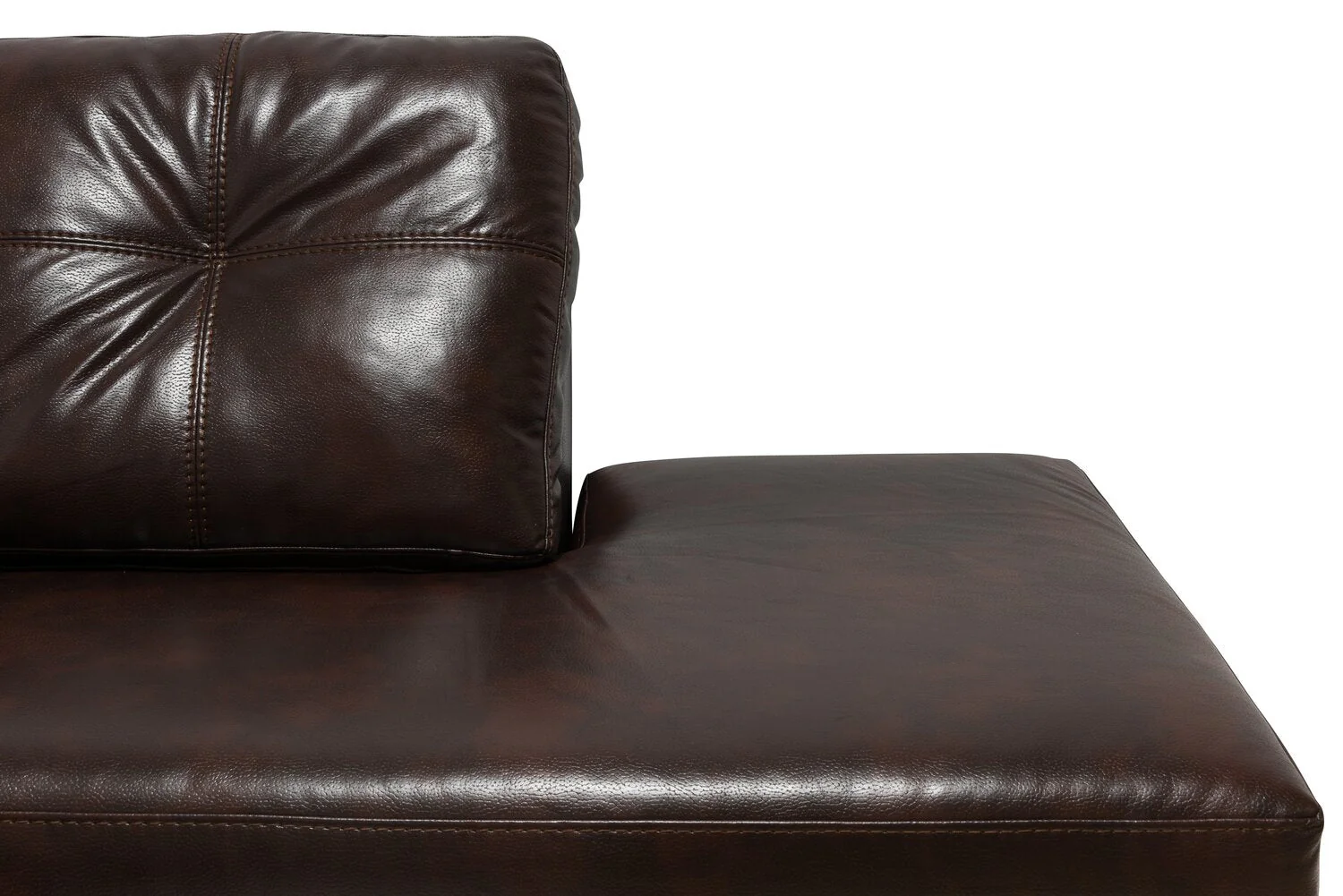 Irene 2-Piece Leath-Aire Right-Facing Sectional - Brown - Image 5