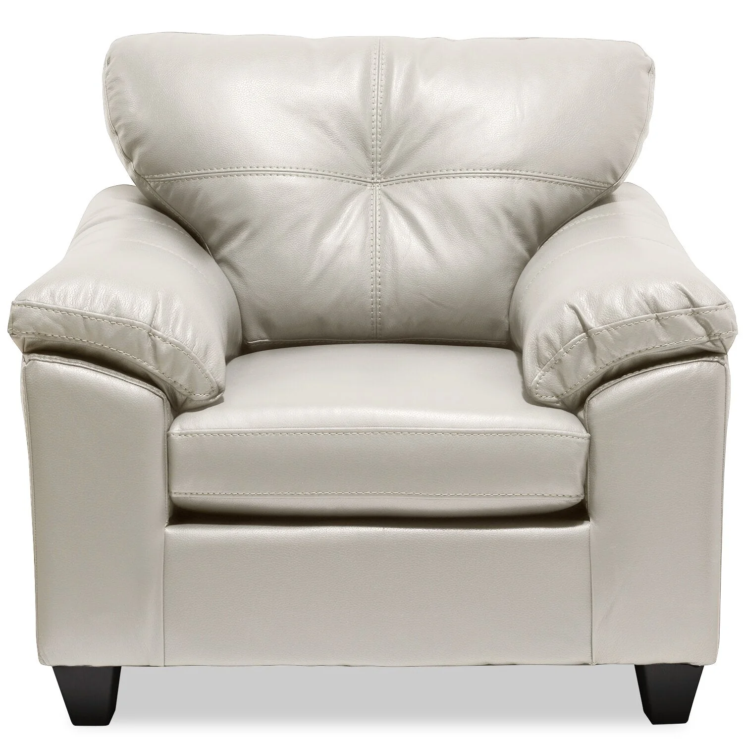 Irene Leath-Aire Chair - Beige - Image 2