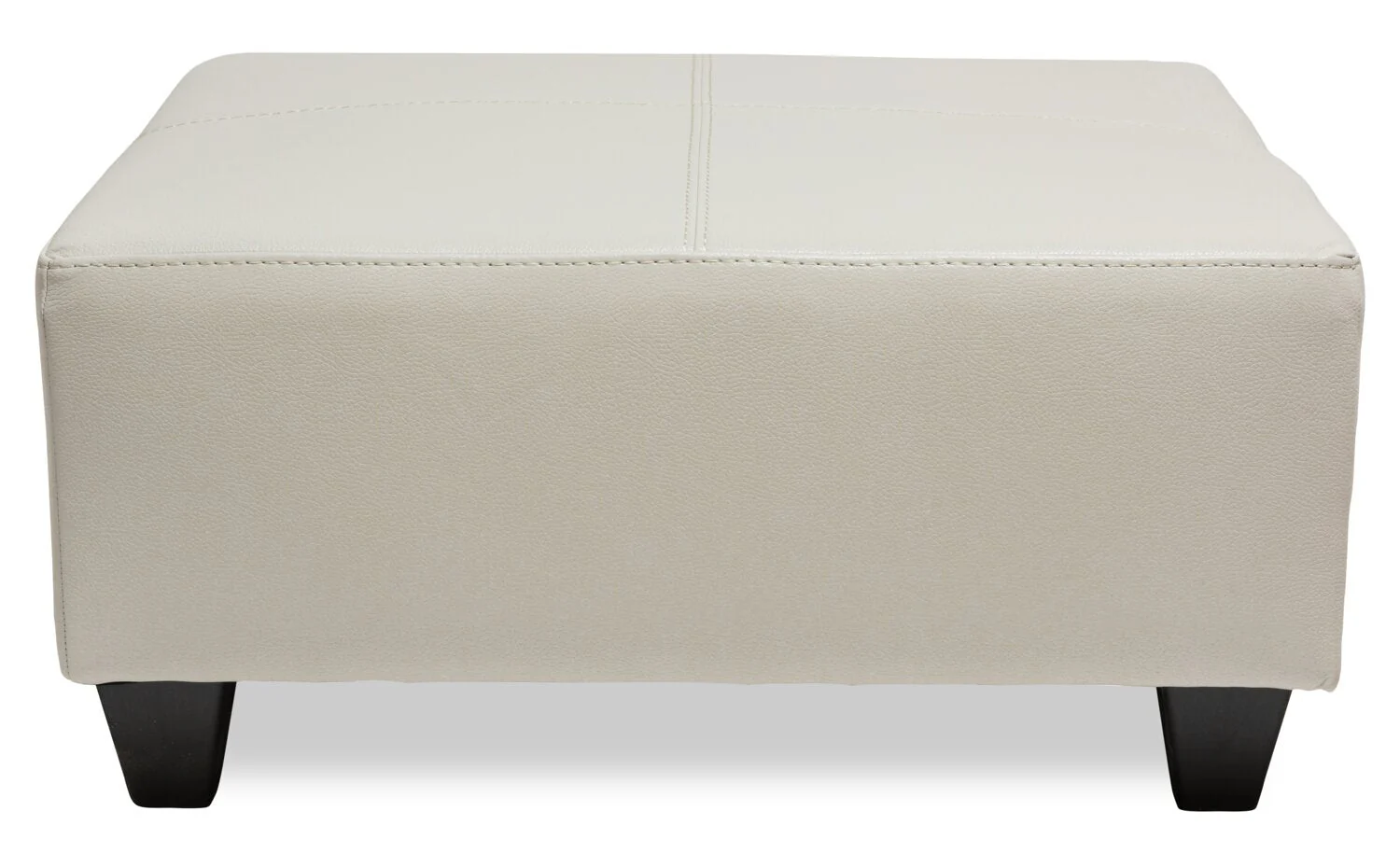Irene Leath-Aire Ottoman - Beige - Image 2