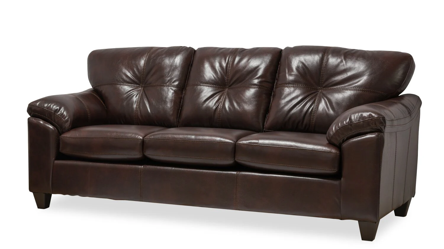 Irene Leath-Aire Sofa - Brown - Image 2