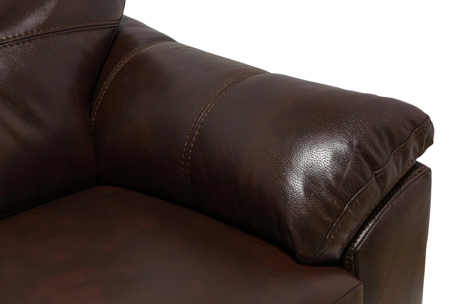Irene Leath-Aire Sofa - Brown - Image 3