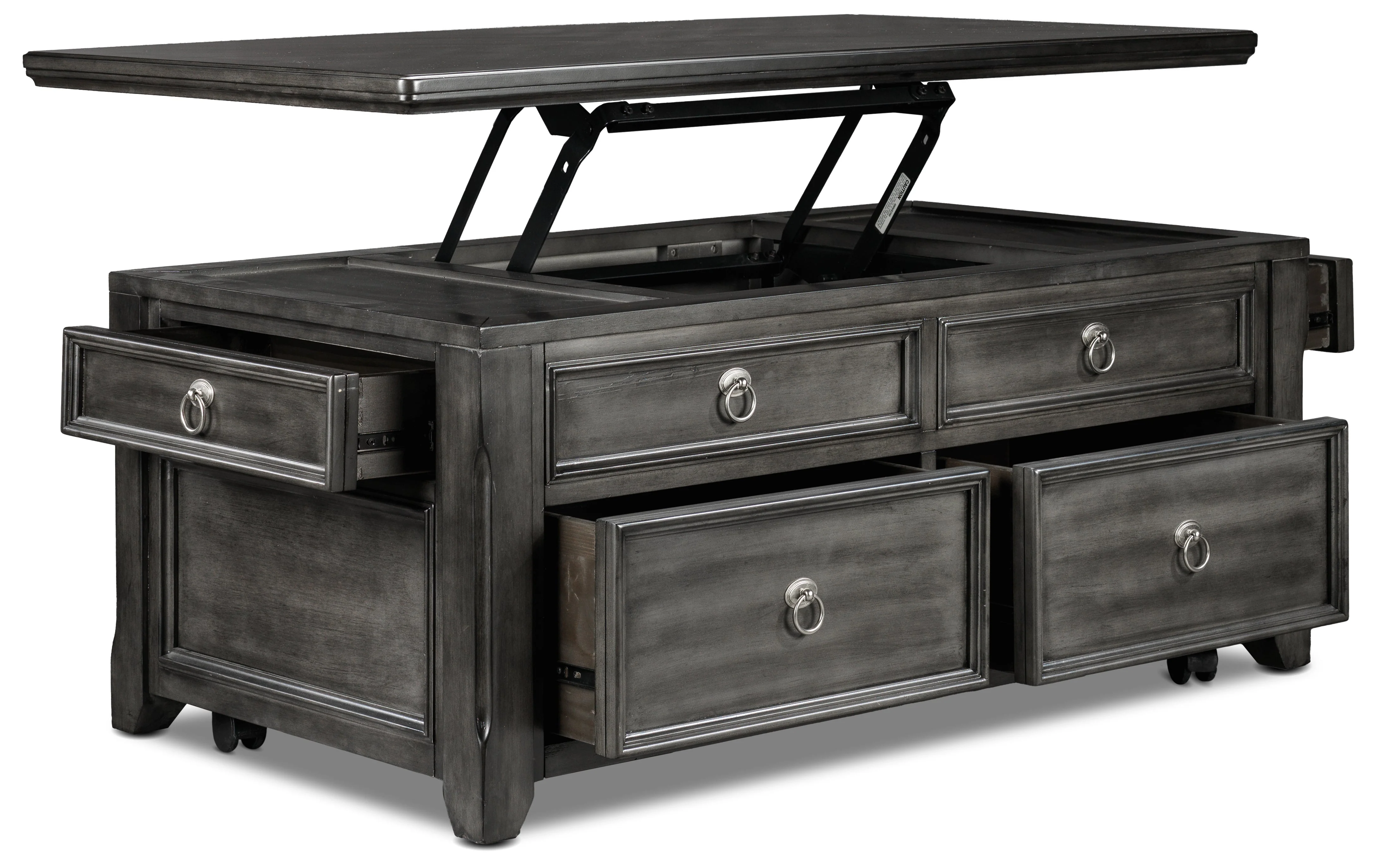 Isaias Lift-Top Coffee Table - Grey - Image 3