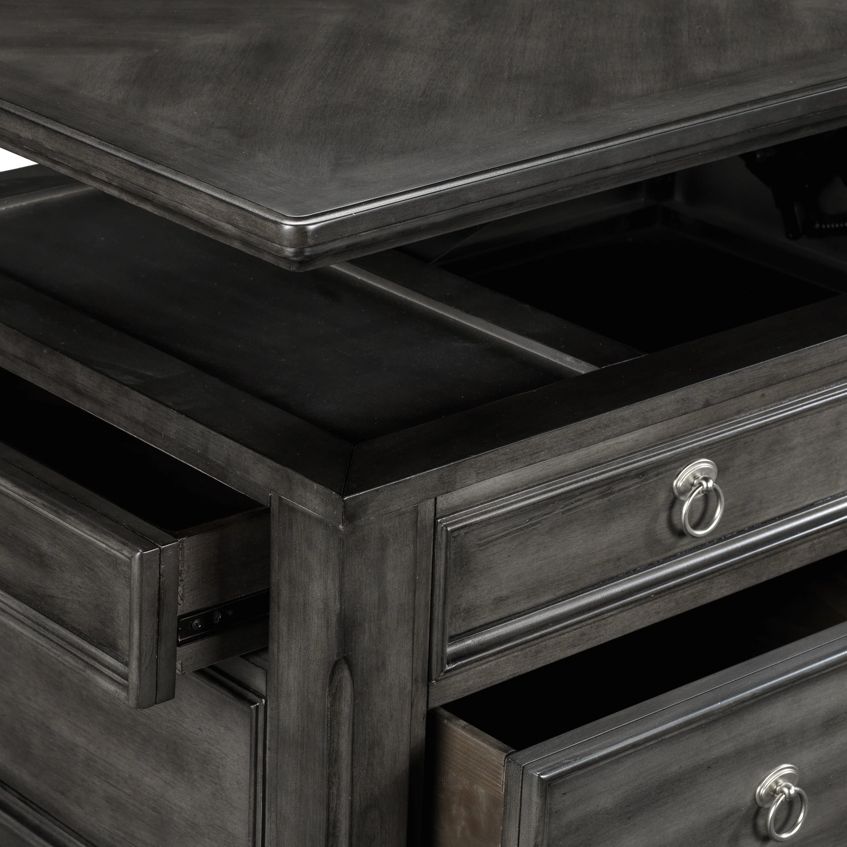 Isaias Lift-Top Coffee Table - Grey - Image 4