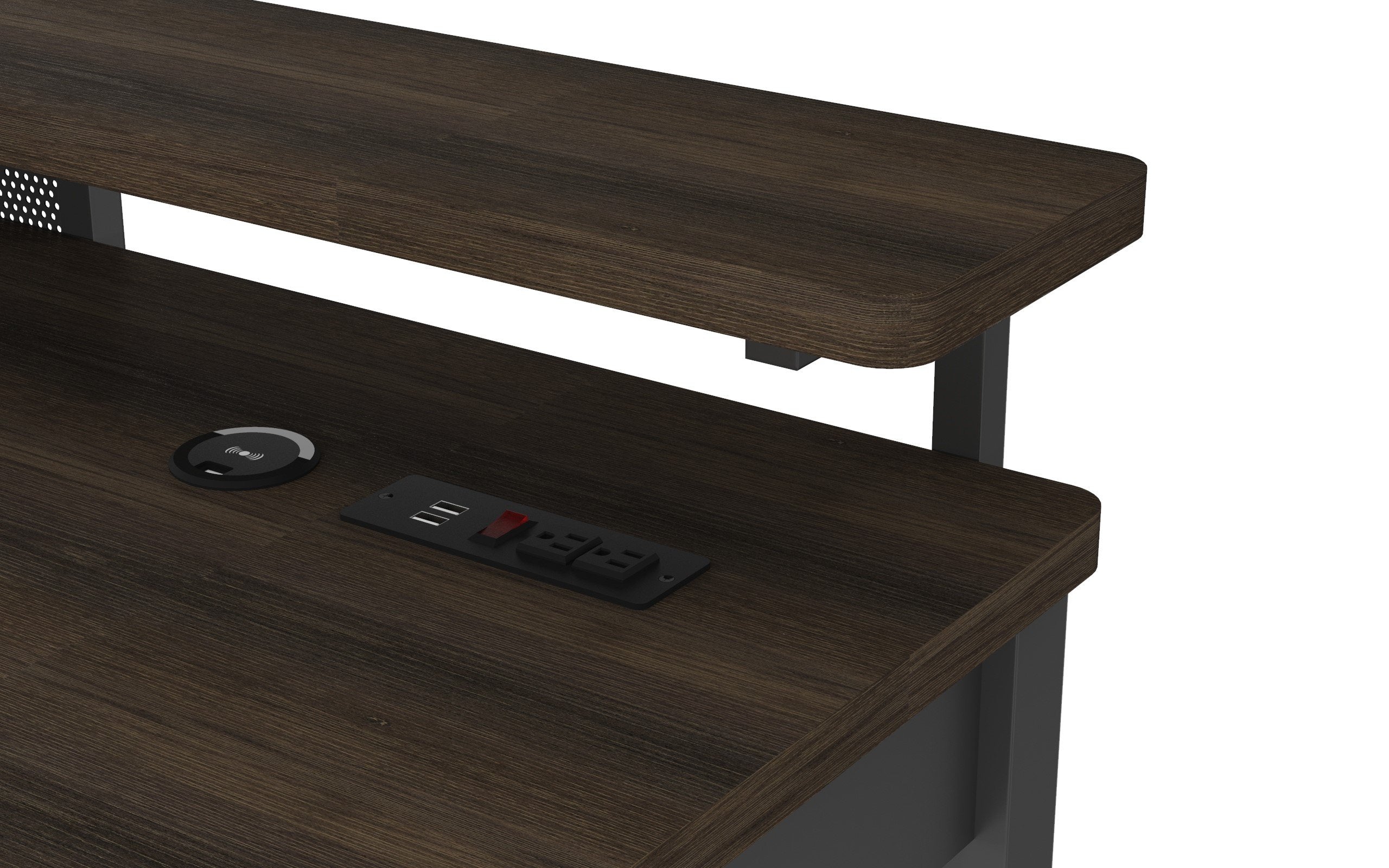 Jatemo Office Desk - Rustic Brown - Image 2