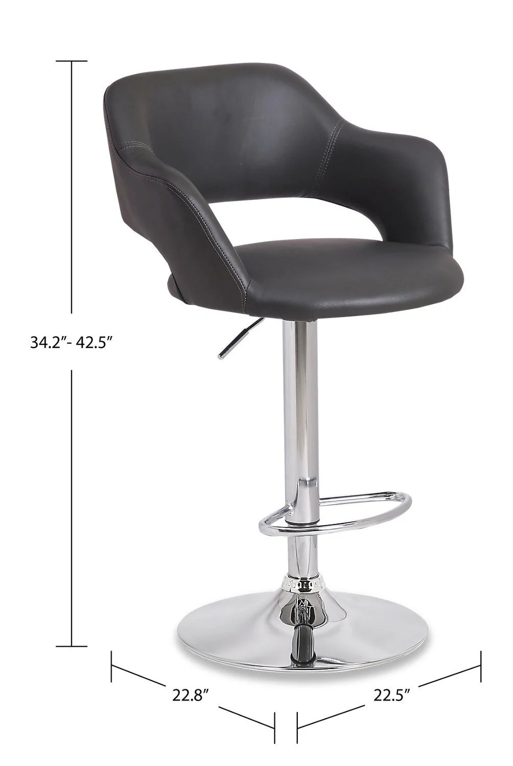 Jeanette Bar Stool - Grey - Image 6