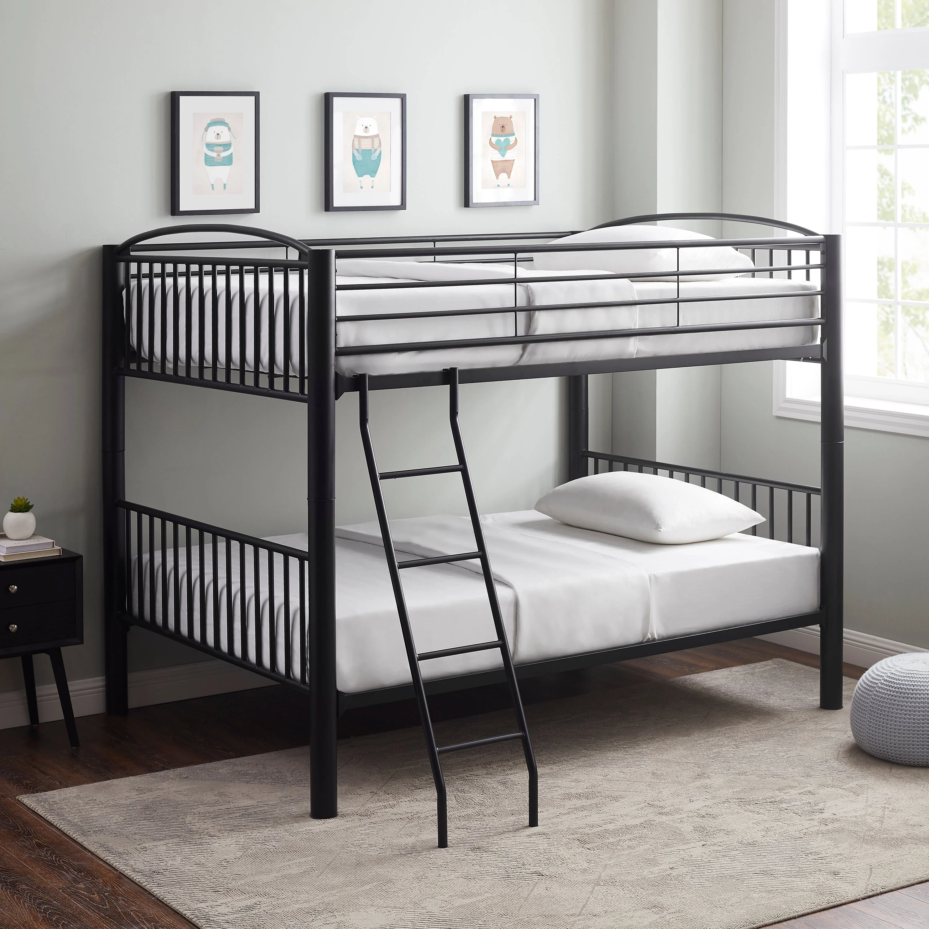 Joto Twin Bunk Bed - Black Matte - Image 2