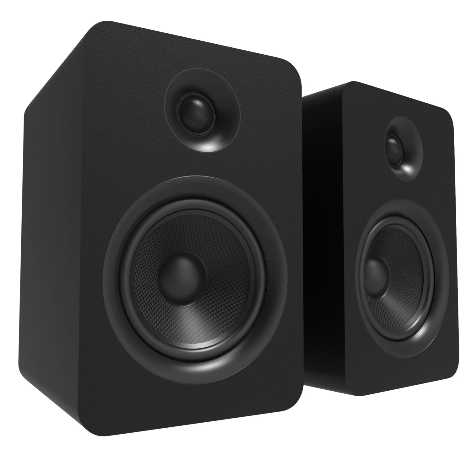 Kanto YU Passive 5.25" Bookshelf Speakers with 1" Silk Dome Tweeter - Black - Image 2