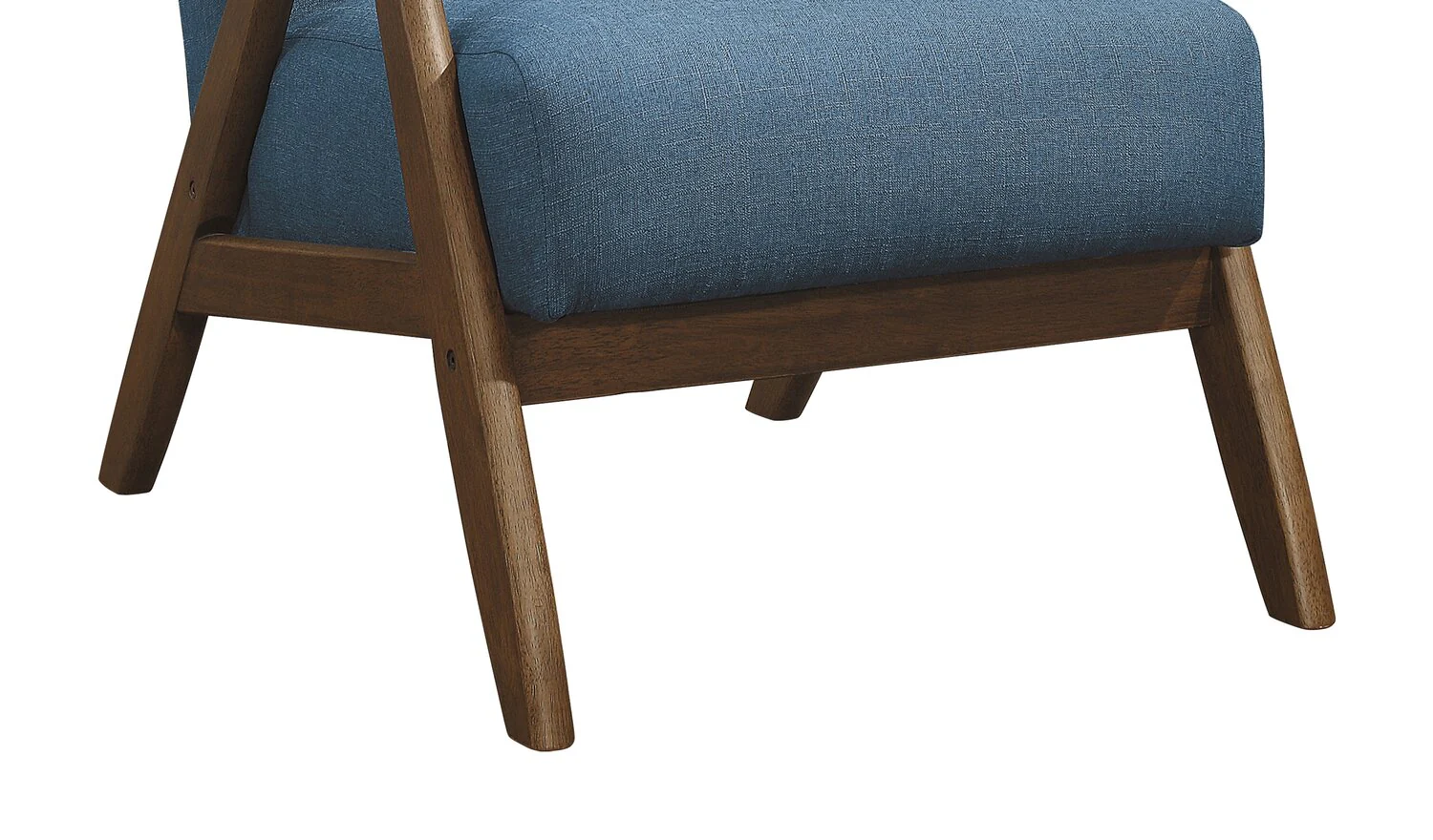 Kentucky Linen-Look Fabric Accent Chair - Blue - Image 4