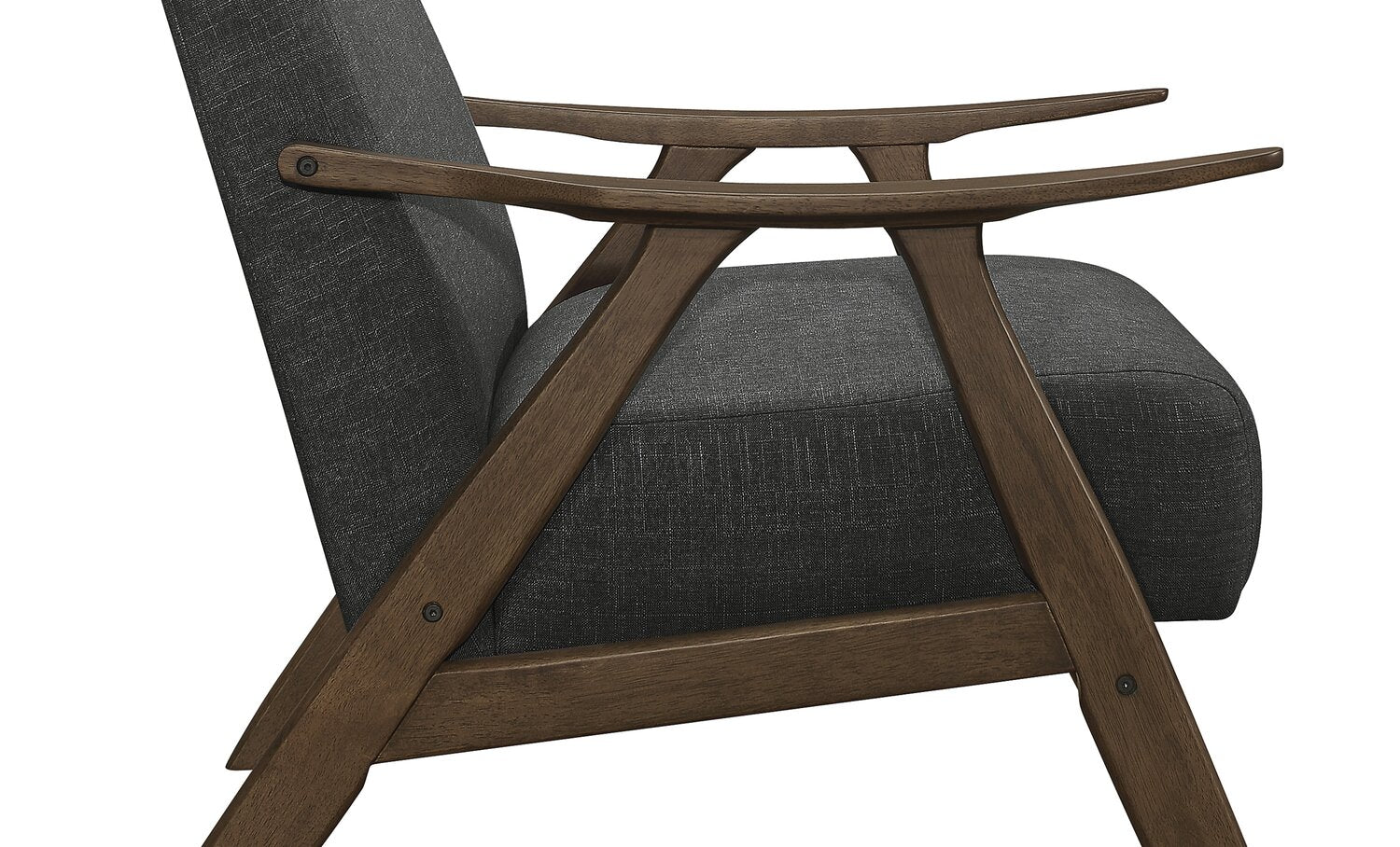 Kentucky Linen-Look Fabric Accent Chair - Grey - Image 4
