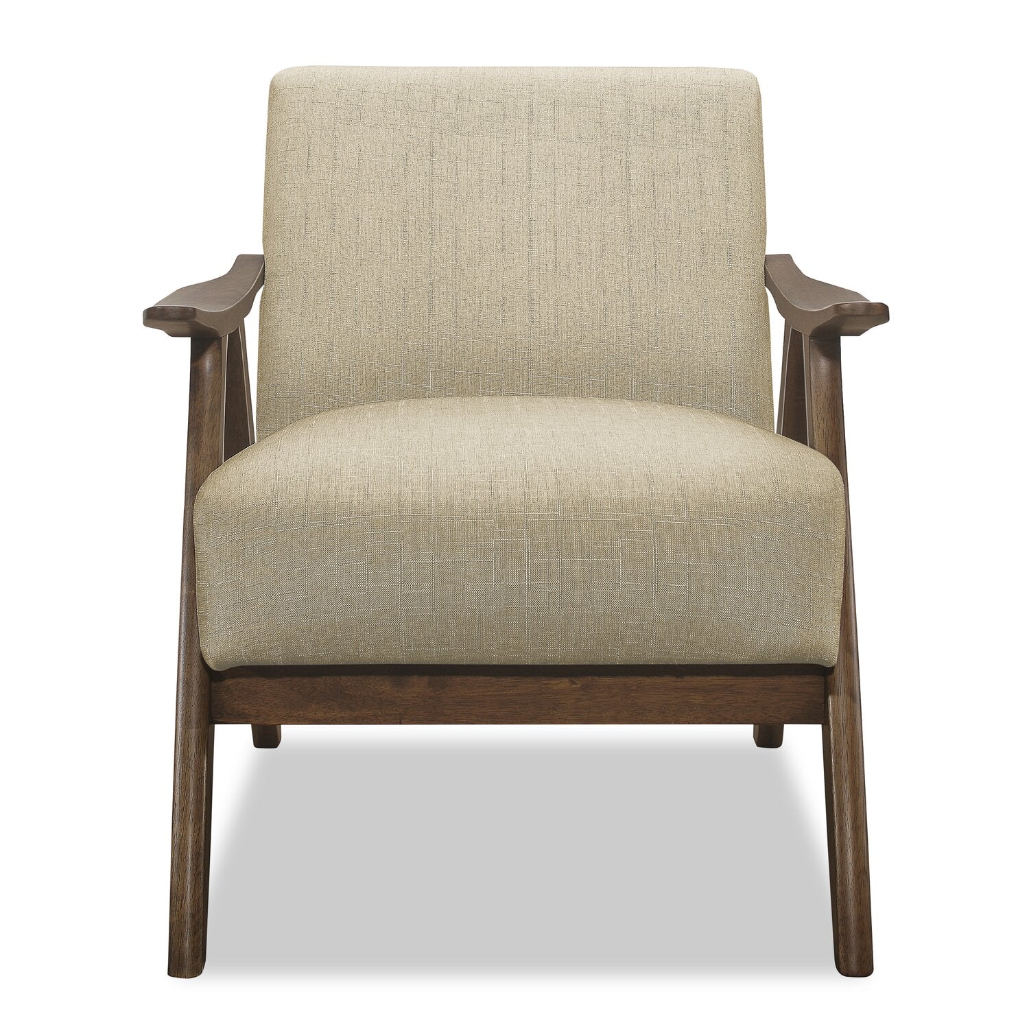 Kentucky Linen-Look Fabric Accent Chair - Taupe - Image 2