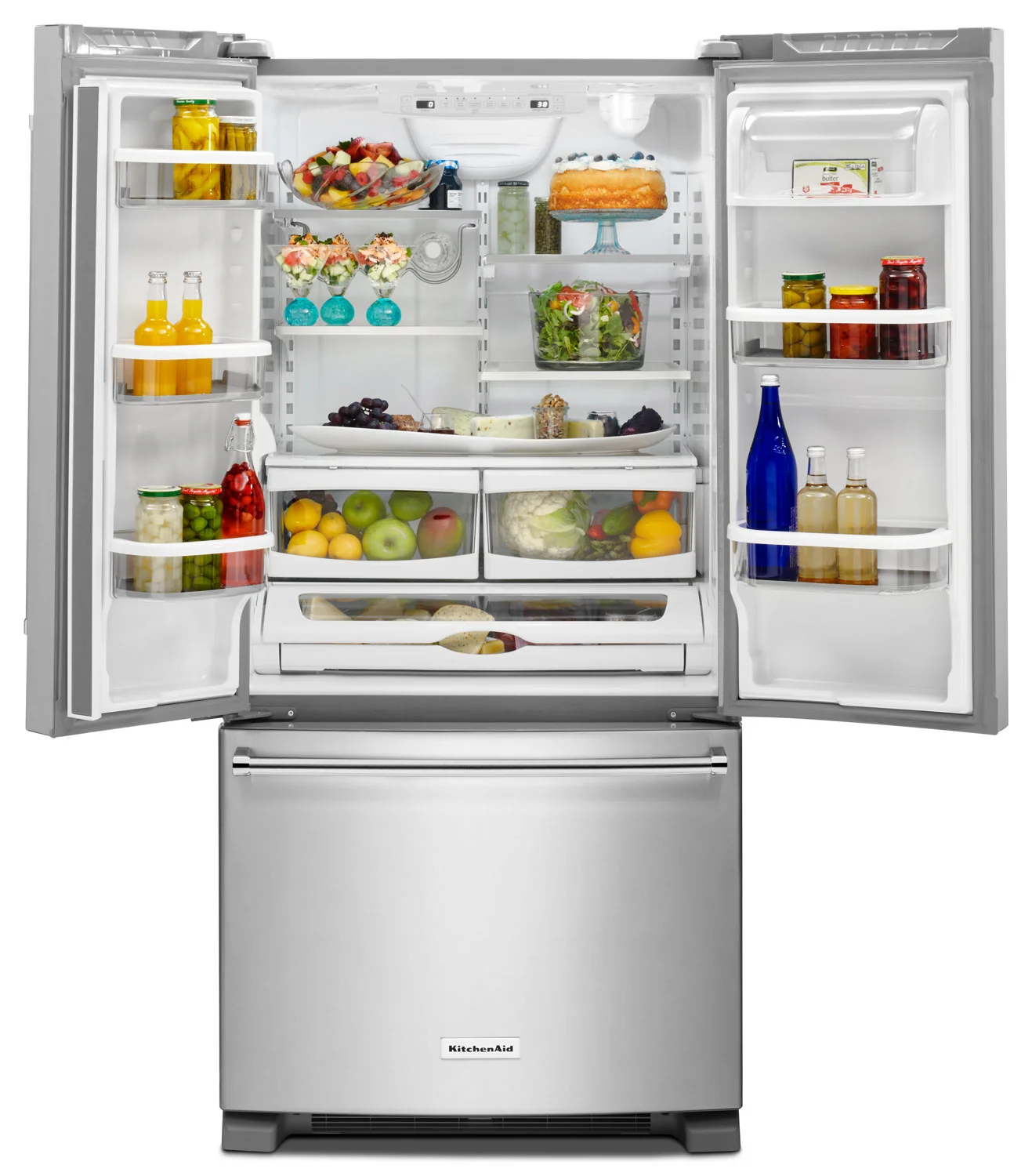 KitchenAid 22.1 Cu. Ft. French Door Refrigerator with Interior Water Dispenser - Stainless Steel - Image 2