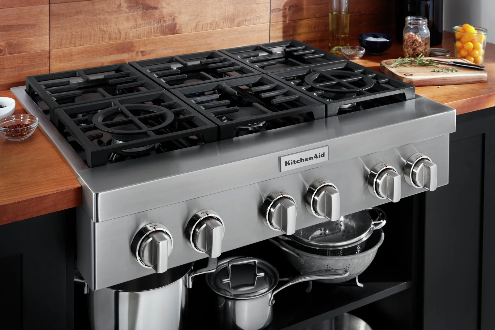KitchenAid 36'' 6-Burner Commercial-Style Gas Range Top - KCGC506JSS - Image 4