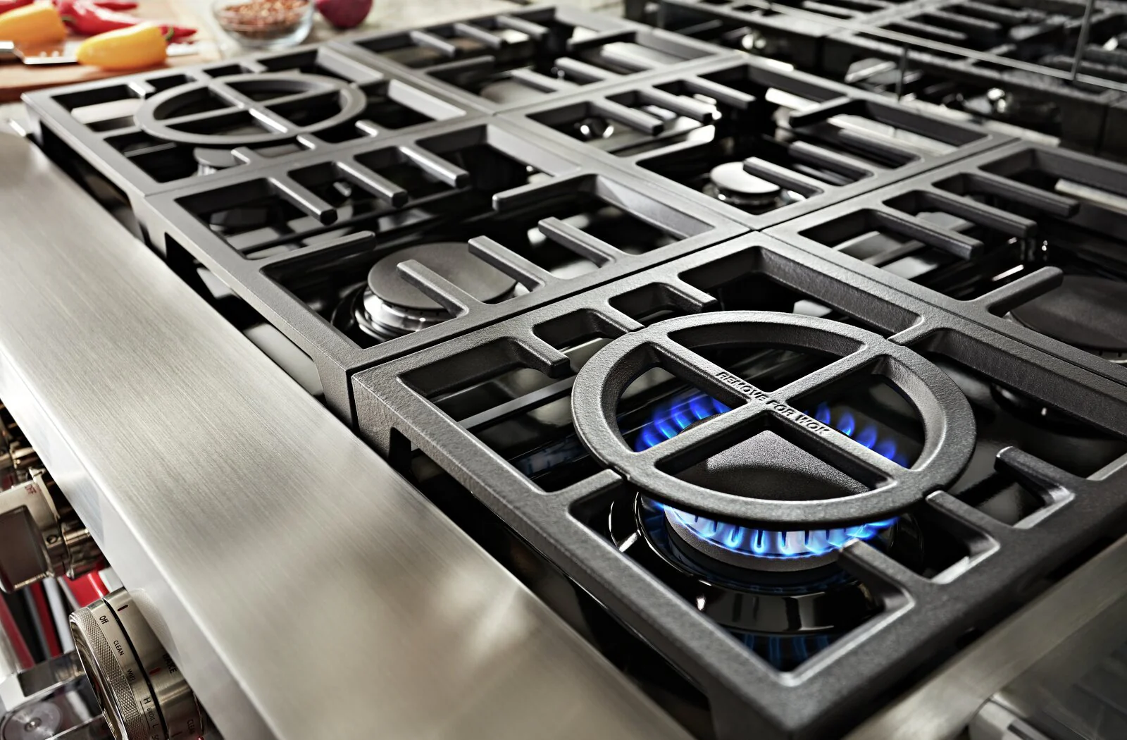 KitchenAid 48'' Smart Commercial-Style Gas Range with Griddle - KFGC558JPA - Image 7