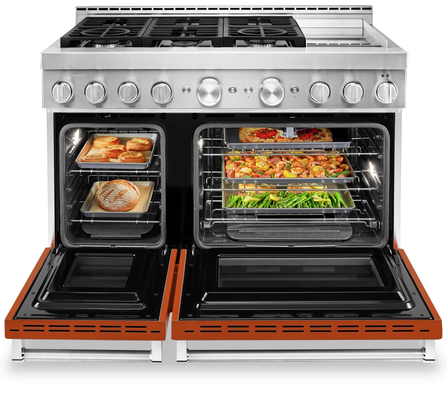 KitchenAid 48'' Smart Commercial-Style Gas Range with Griddle - KFGC558JSC - Image 5