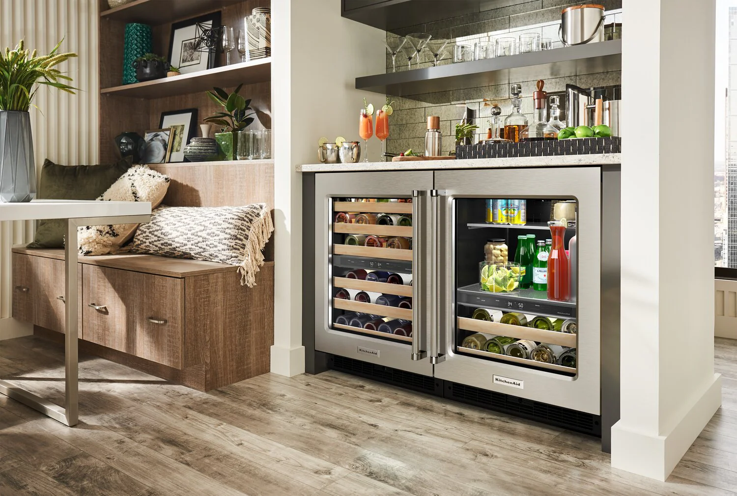 KitchenAid 5 Cu. Ft. 46-Bottle Wine Cellar with Left-Swing Door - KUWL214KSB - Image 8