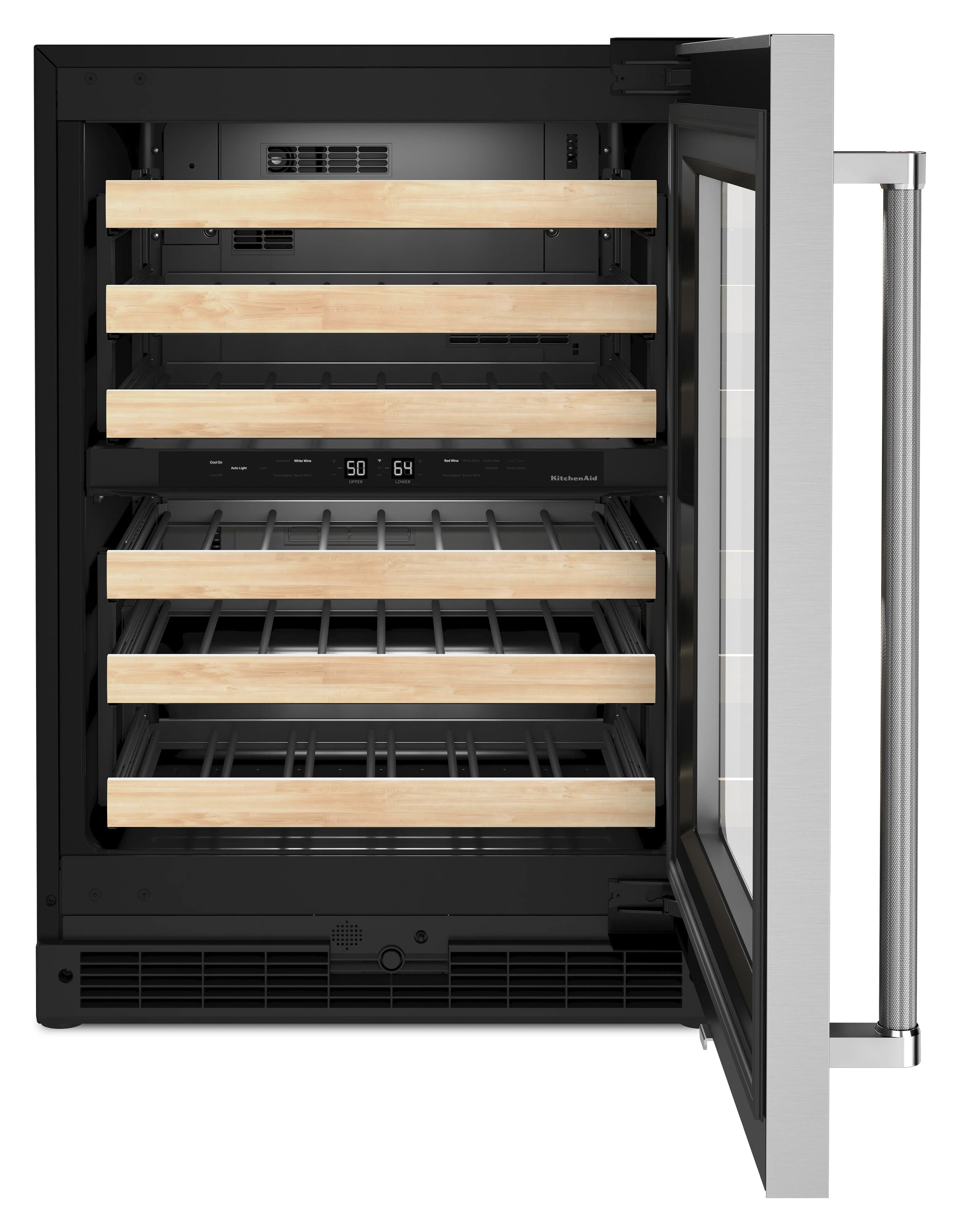 KitchenAid 5 Cu. Ft. 46-Bottle Wine Cellar with Right-Swing Door - KUWR214KSB - Image 3