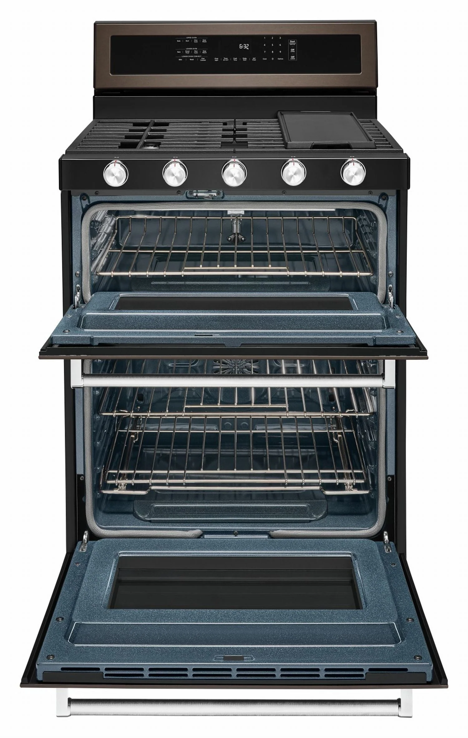 KitchenAid® Black Stainless Double Oven Gas Range (6.0 Cu. Ft.) - KFGD500EBS - Image 3