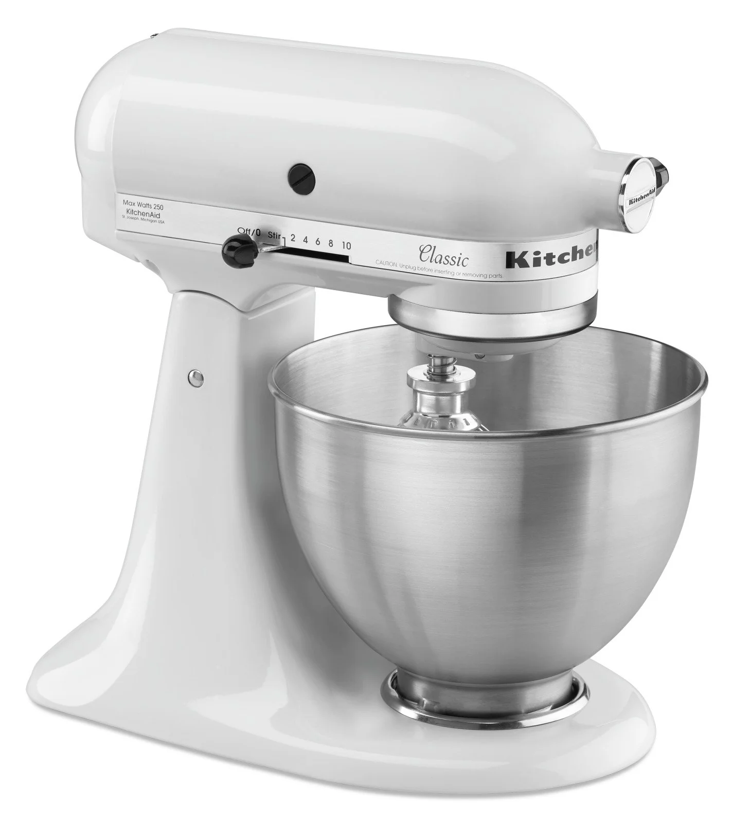 KitchenAid Classic Series 4.5-Quart Tilt-Head Stand Mixer - K45SSWH - Image 2