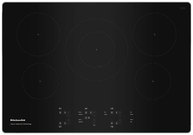 KitchenAid Stainless Steel 30" 5-Element Electric Sensor Induction Cooktop - KCIG550JSS