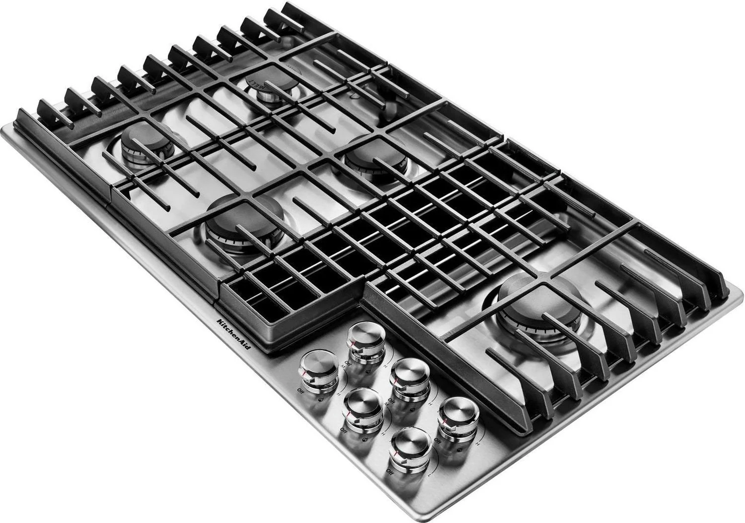 KitchenAid Stainless Steel 36" Gas Downdraft Cooktop - KCGD506GSS - Image 2