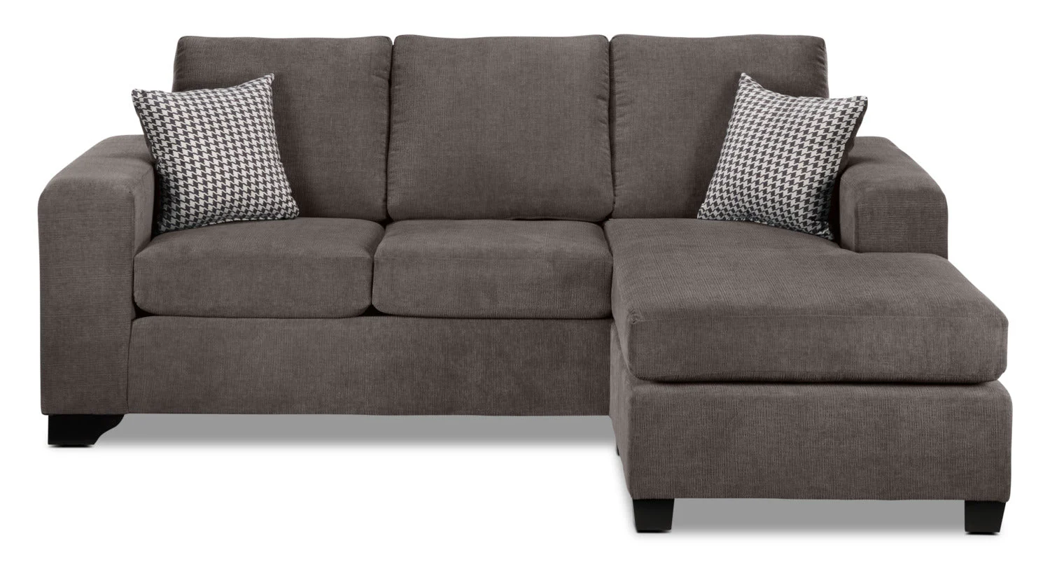 Knox Chaise Sofa - Grey - Image 2