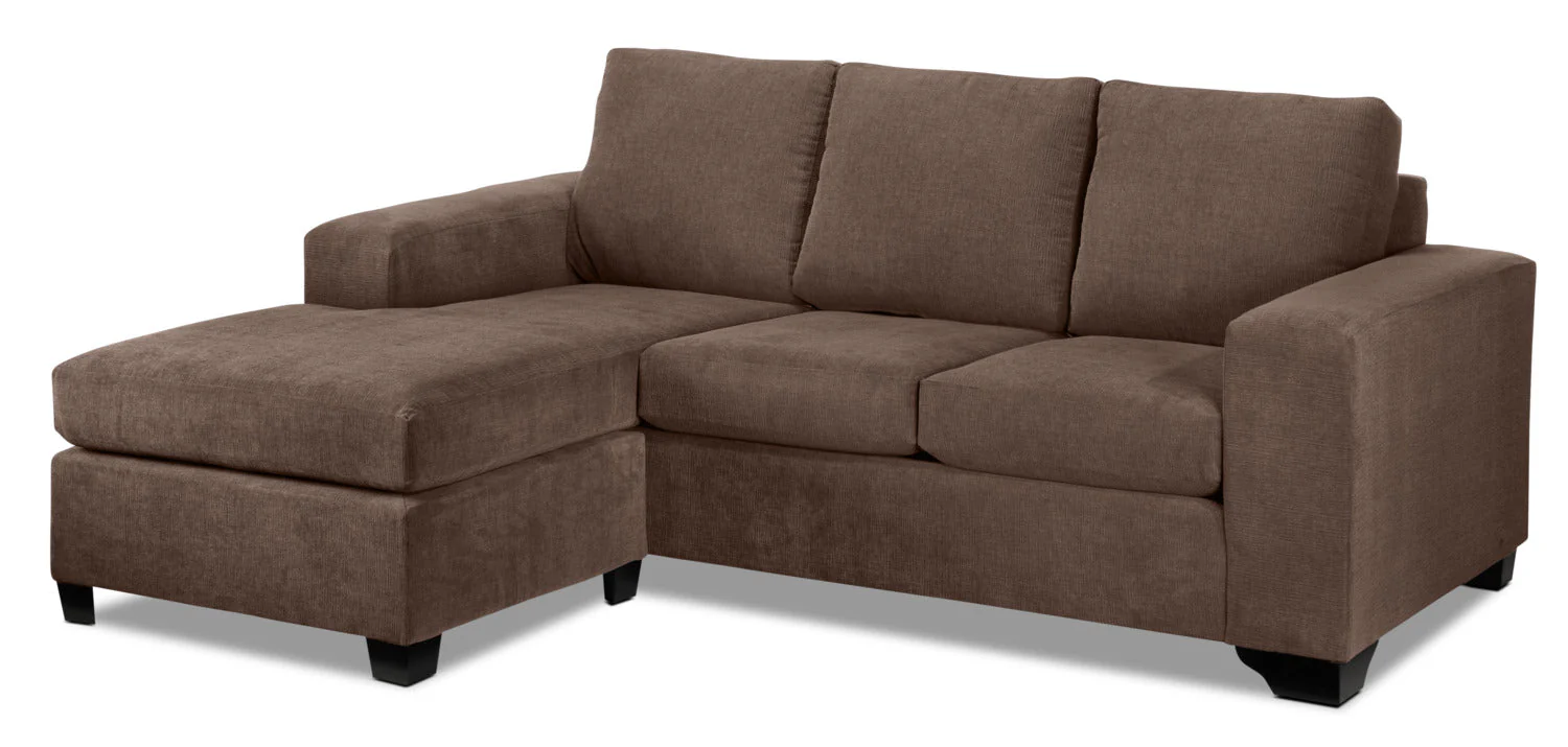 Knox Chaise Sofa - Light Brown - Image 2