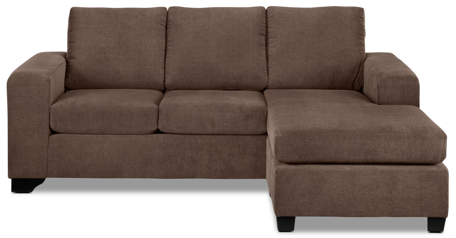 Knox Chaise Sofa - Light Brown - Image 3