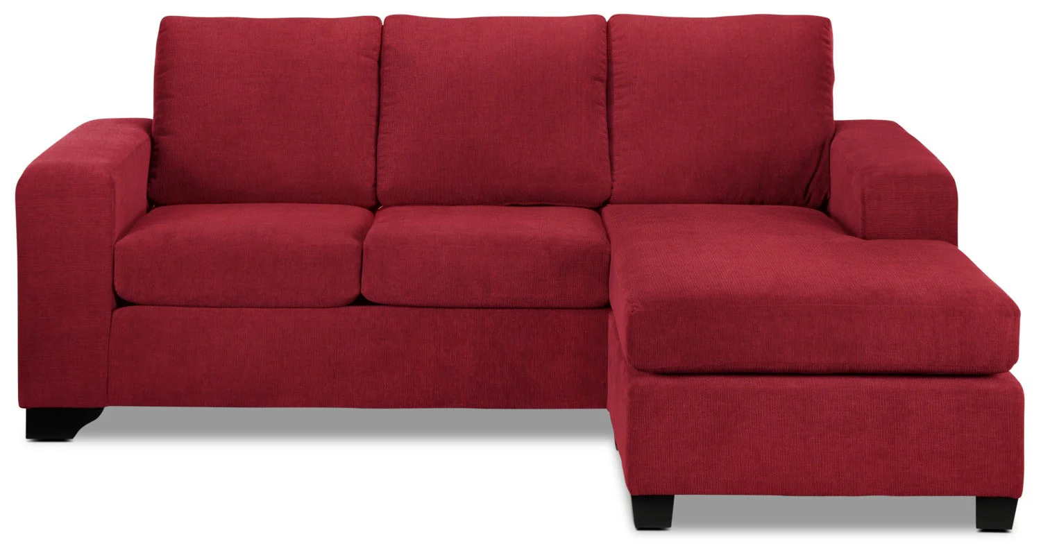 Knox Chaise Sofa - Red - Image 5