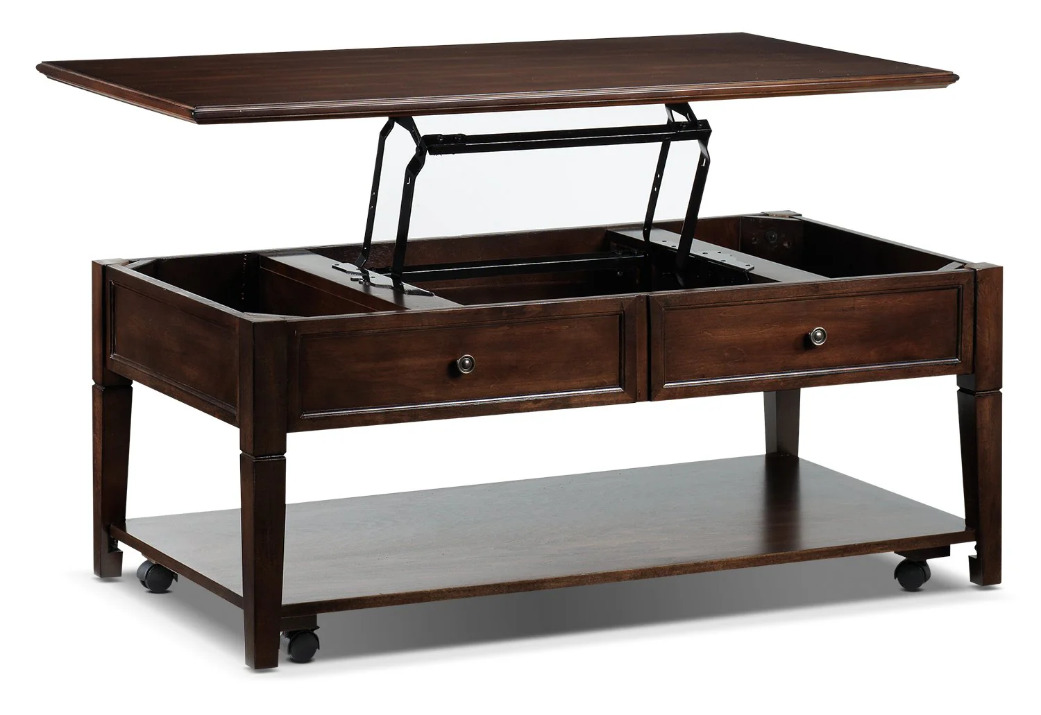 Kunbury Lift-Top Coffee Table - Walnut - Image 2
