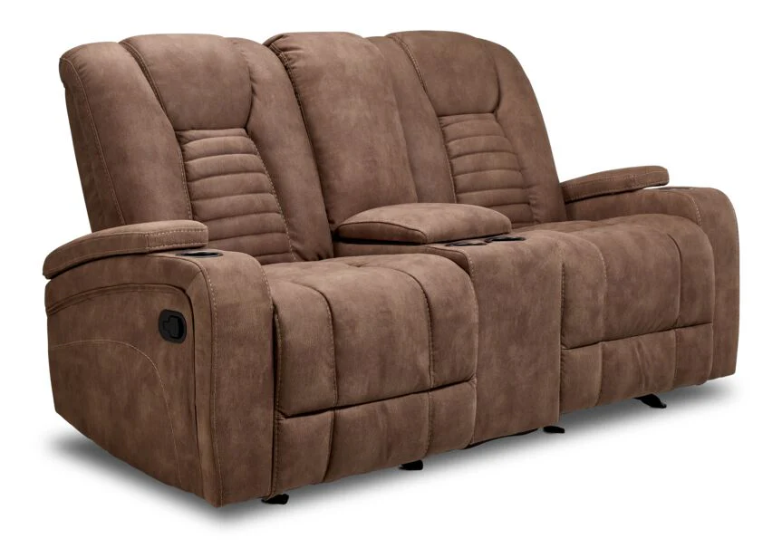Langsdale Reclining Sofa, Loveseat and Chair Set - Mocha - Image 3