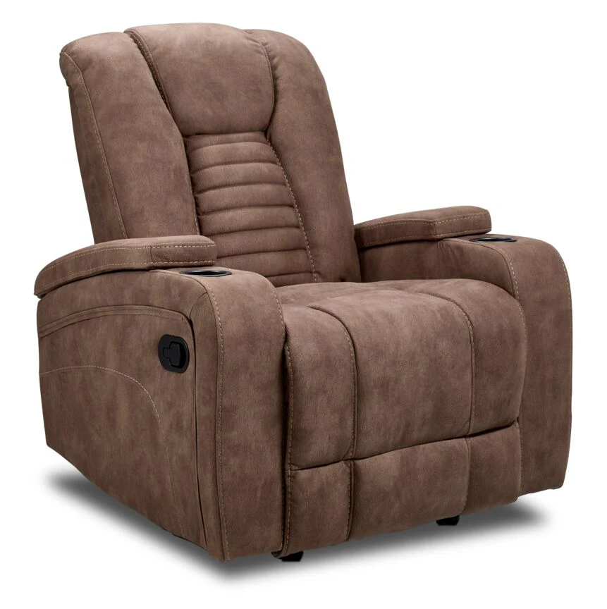 Langsdale Reclining Sofa, Loveseat and Chair Set - Mocha - Image 4