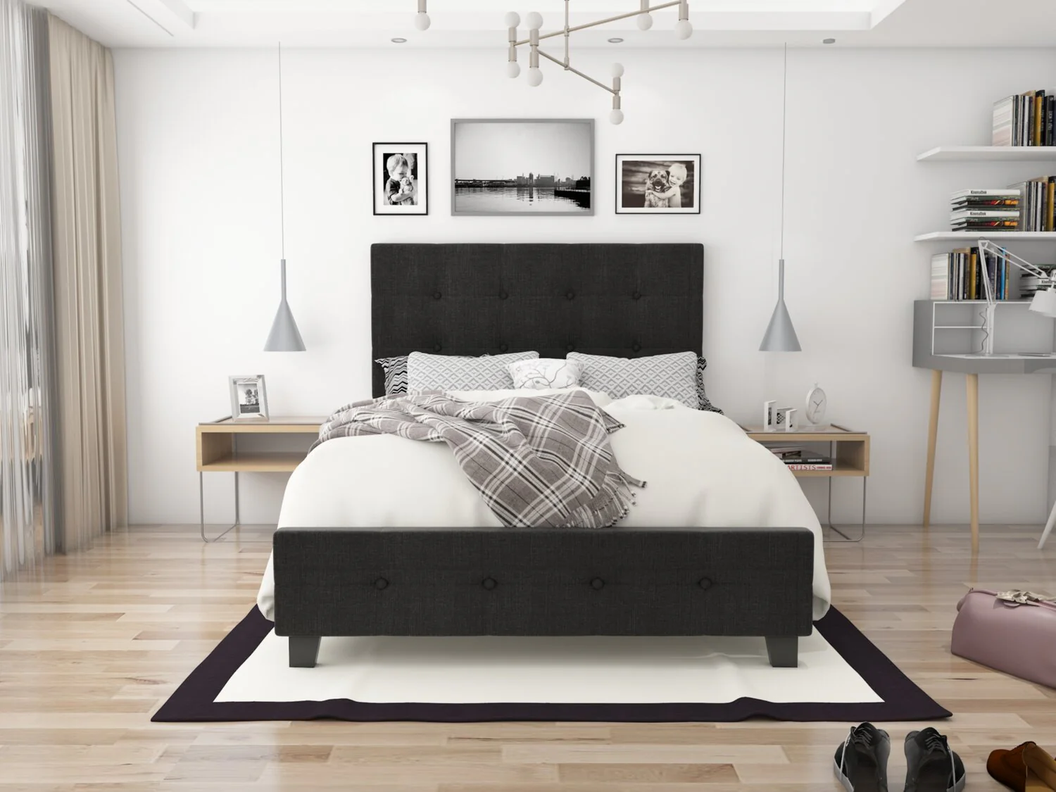 Laramie Full Bed - Charcoal - Image 6