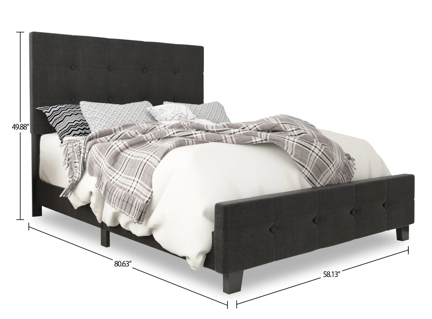 Laramie Full Bed - Charcoal - Image 7