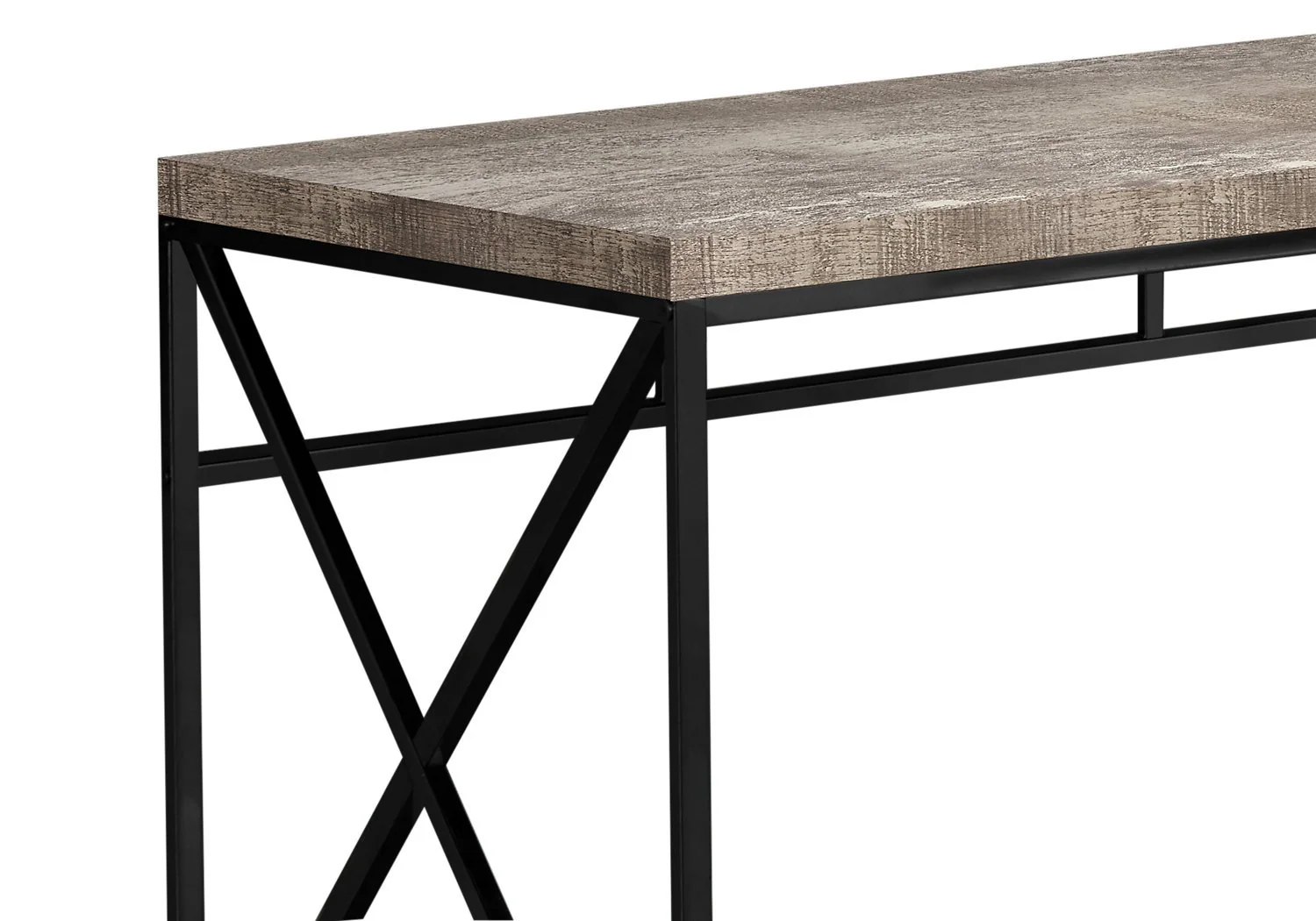 Latour Reclaimed Wood Look Desk - Taupe - Image 2